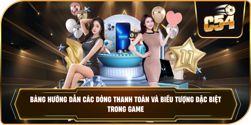 Bảng hướng dẫn các dòng thanh toán và biểu tượng đặc biệt trong game