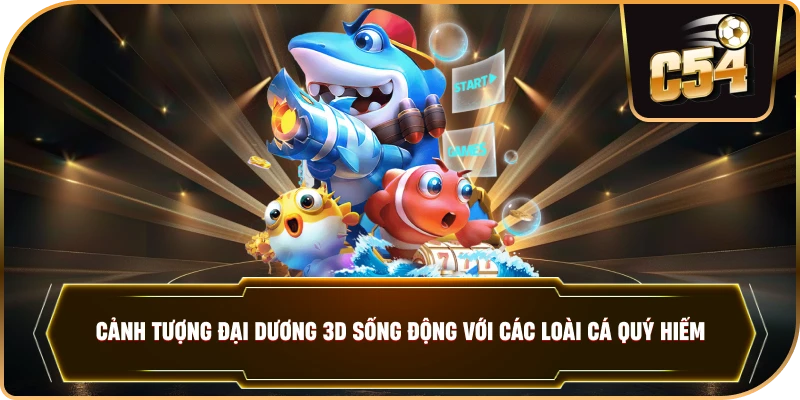 Cảnh tượng đại dương 3D sống động với các loài cá quý hiếm. 