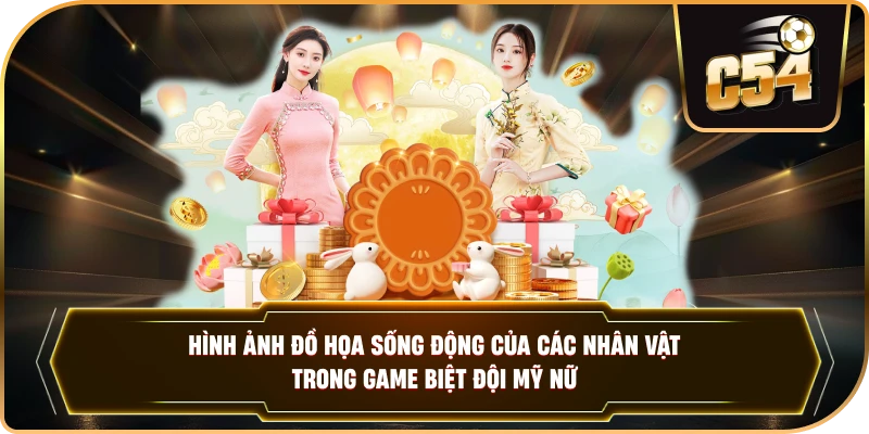 Hình ảnh đồ họa sống động của các nhân vật trong game Biệt Đội Mỹ Nữ